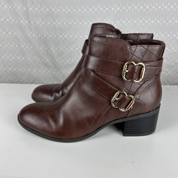 Ankle Booties Women's 6 Ankle Zip Buckle Boots Quilted Fall Fashion Boho Lagen - Picture 4 of 8